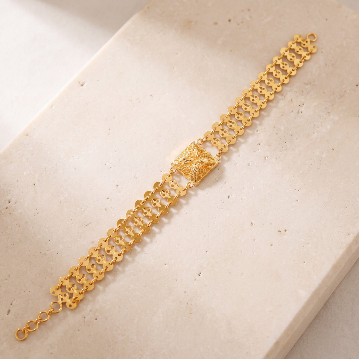 Traditional Bracelet (D21) on travertine