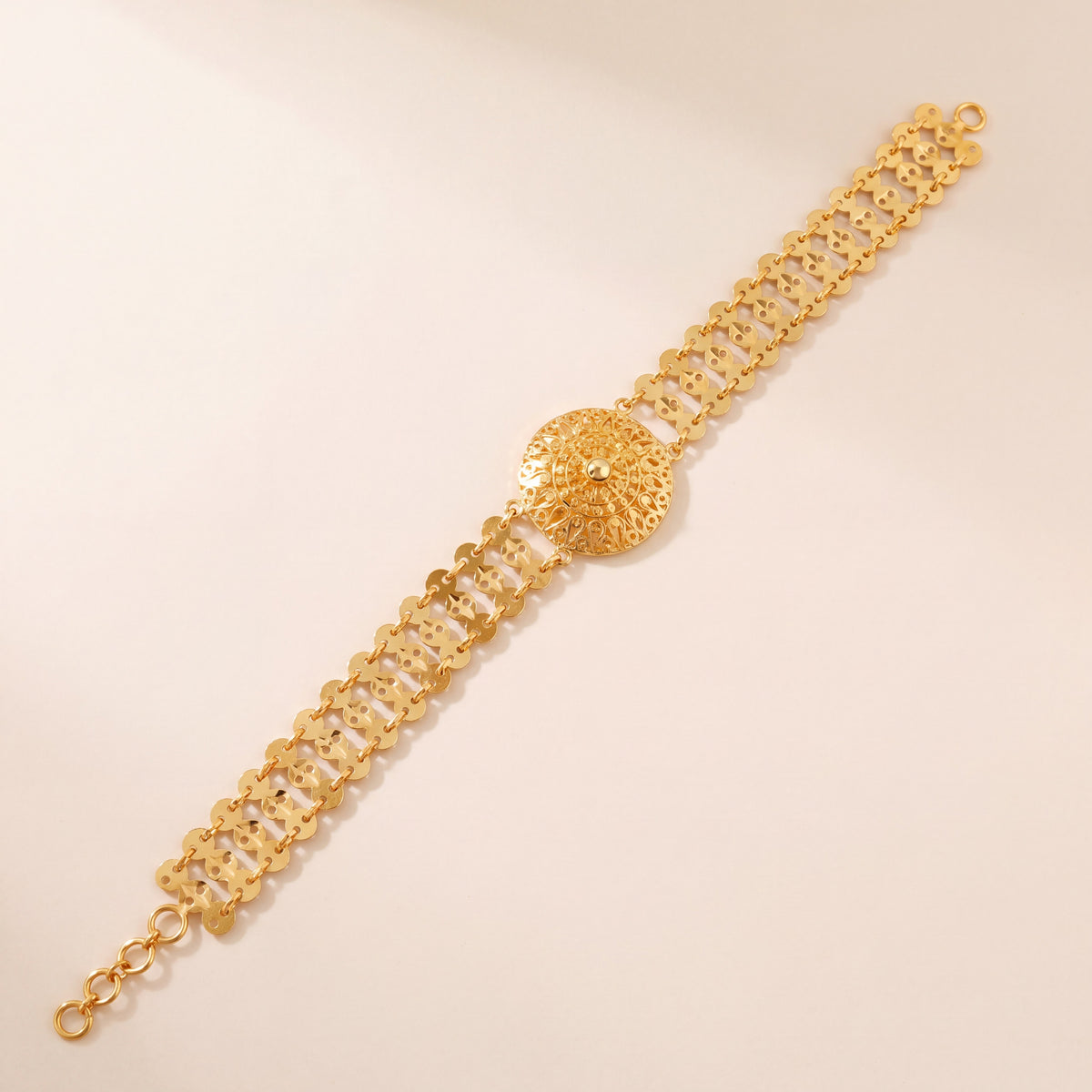 Traditional Bracelet (D25), 925 silver 24K gold plated