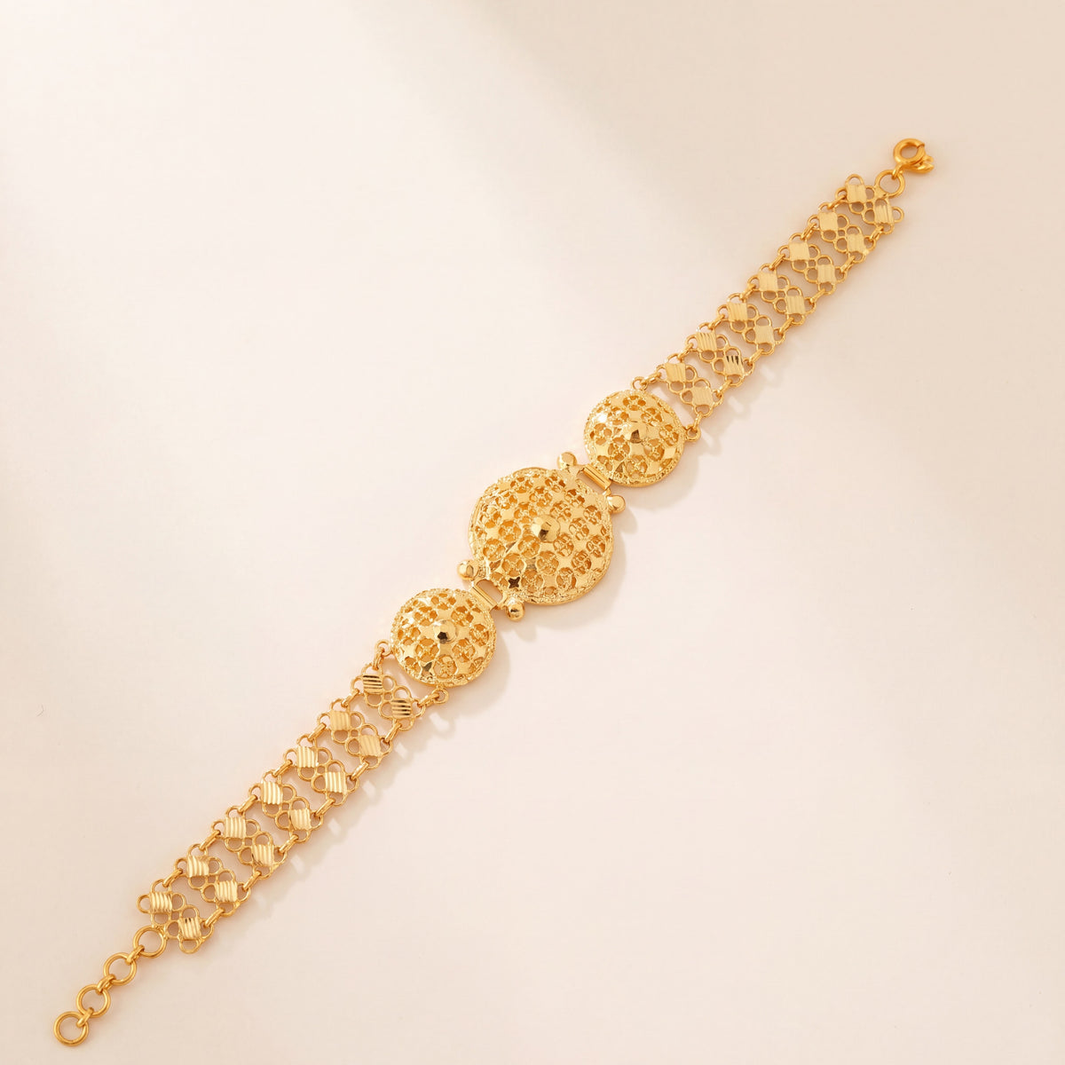 Traditional Bracelet (D9), 925 silver 24K gold plated