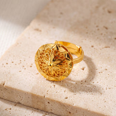Traditional Casting Ring (D6) on travertine