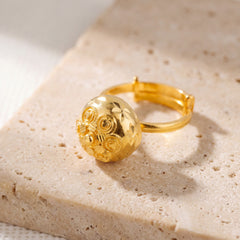 Traditional Casting Ring (D9) on travertine