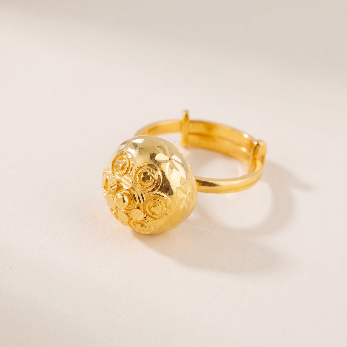 Traditional Casting Ring (D9), 925 silver 24K gold plated