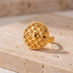 Traditional Ring (121) on travertine