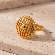 Traditional Ring (124) on travertine