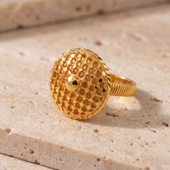 Traditional Ring (124) on travertine