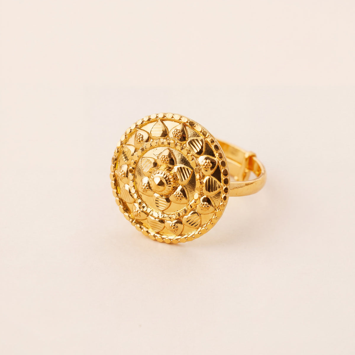Traditional Ring (147), 925 silver 24K gold plated