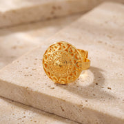 Traditional Ring (148) on travertine