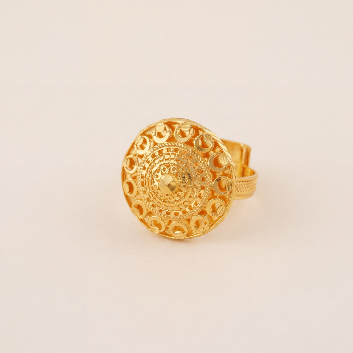 Traditional Ring (148), 925 silver 24K gold plated