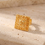 Traditional Ring (151) on travertine