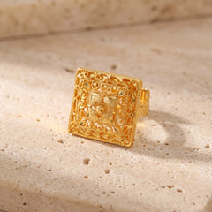 Traditional Ring (151) on travertine