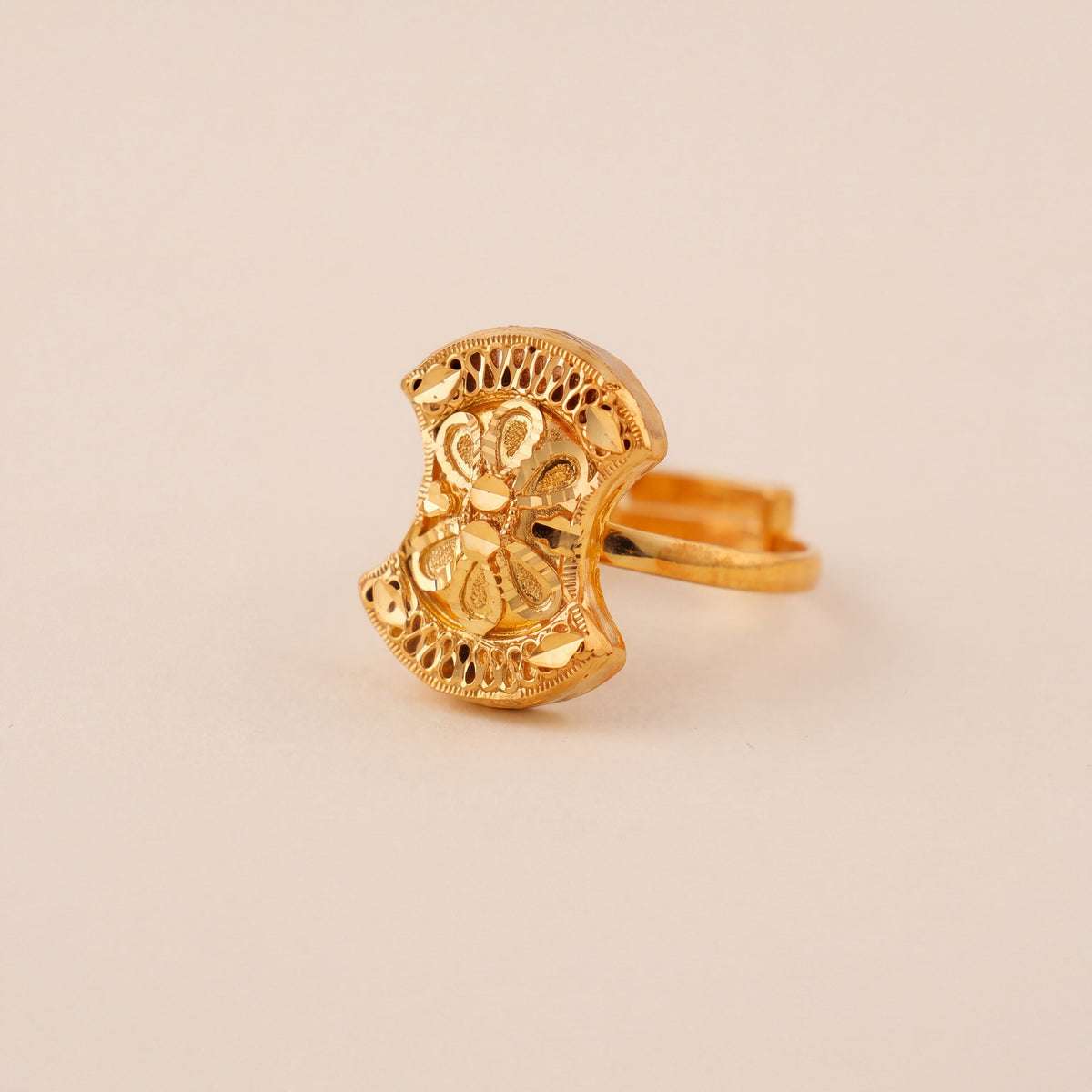 Traditional Ring (155), 925 silver 24K gold plated