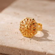 Traditional Ring (157) on travertine