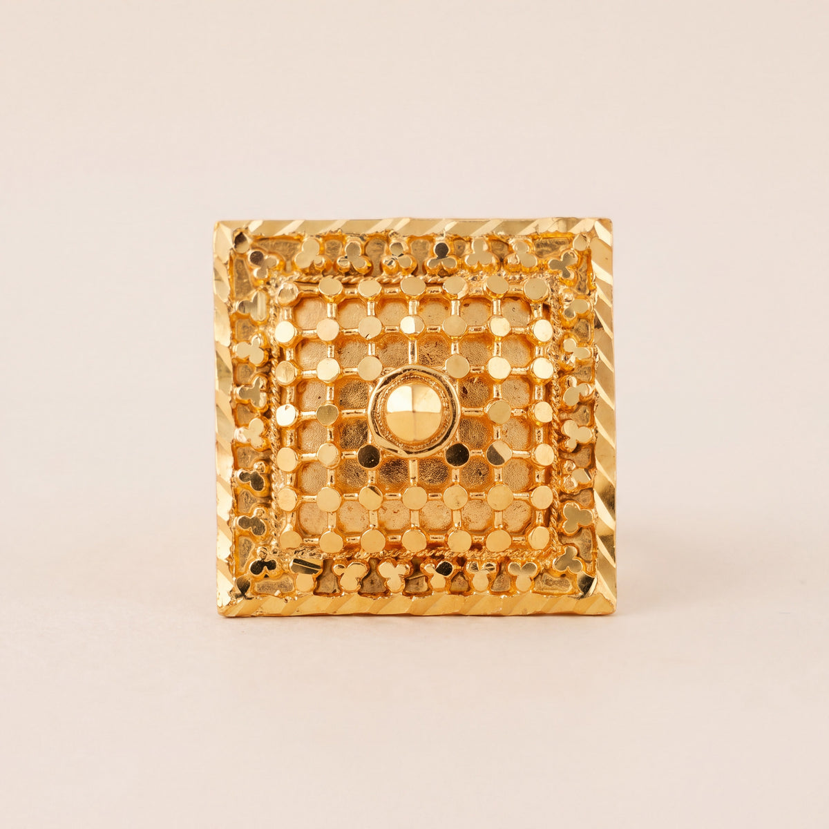 Traditional Ring (160), 925 silver 24K gold plated