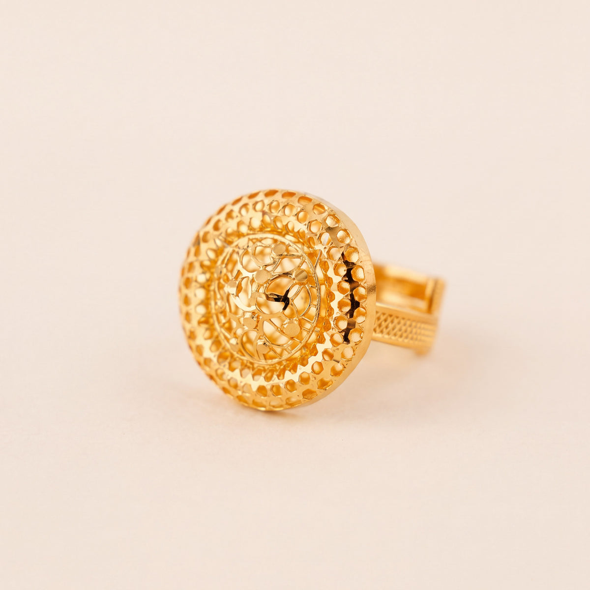 Traditional Ring (165), 925 silver 24K gold plated