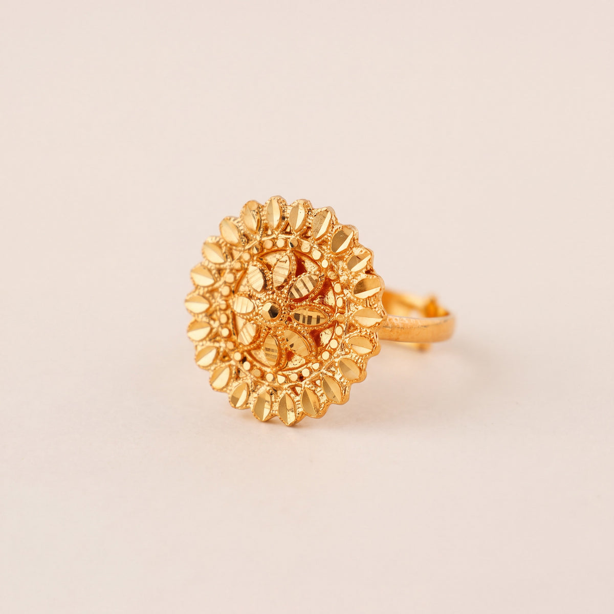 Traditional Ring (168), 925 silver 24K gold plated