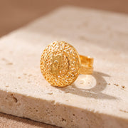 Traditional Ring (171) on travertine