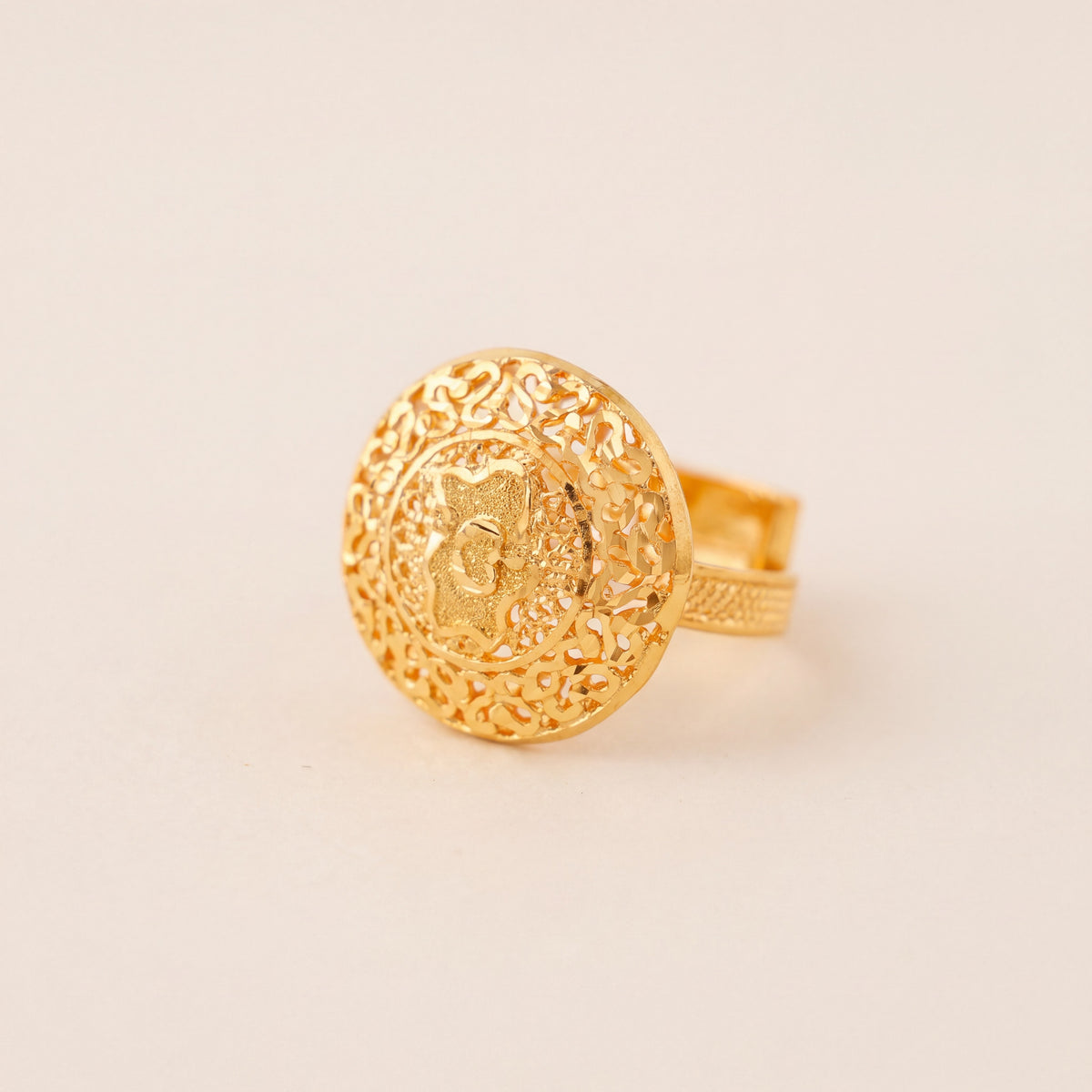 Traditional Ring (171), 925 silver 24K gold plated