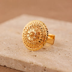Traditional Ring (172) on travertine