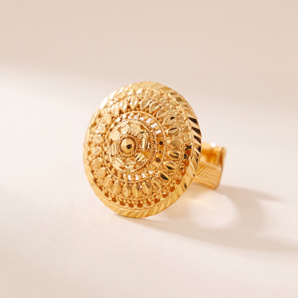 Traditional Ring (172), 925 silver 24K gold plated