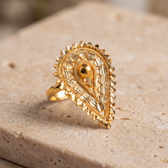 Traditional Ring (D10) on travertine