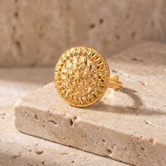 Traditional Ring (D174) on travertine