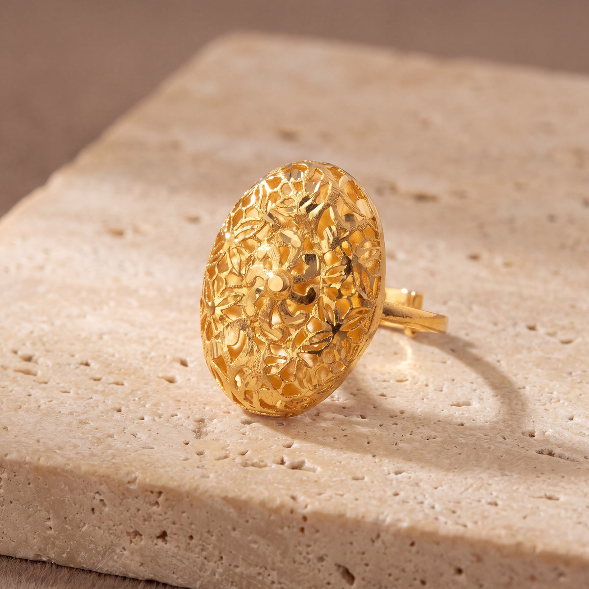 Traditional Ring (D176) on travertine