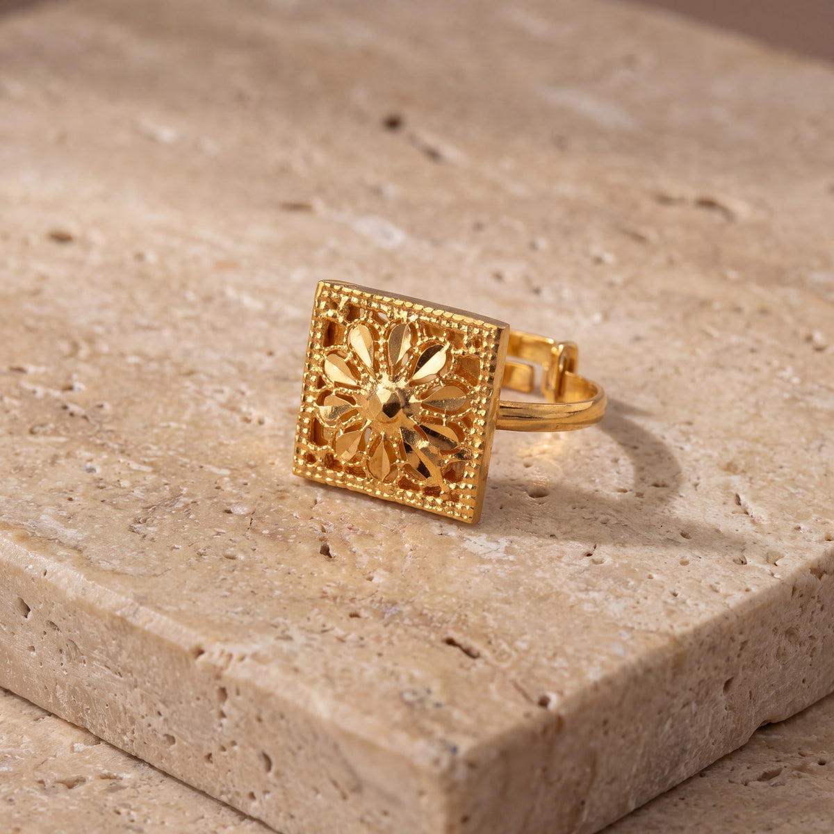 Traditional Ring (D179) on travertine