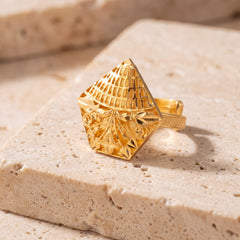 Traditional Ring (D199) on travertine