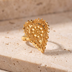 Traditional Ring (D9) on travertine