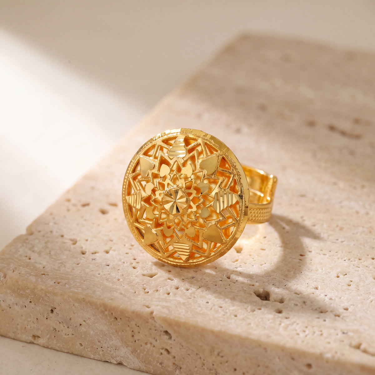 Traditional Ring (D93) on travertine