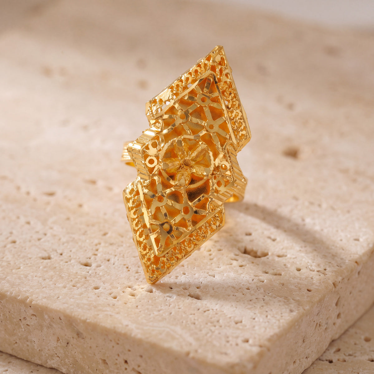Traditional Ring (D94) on travertine