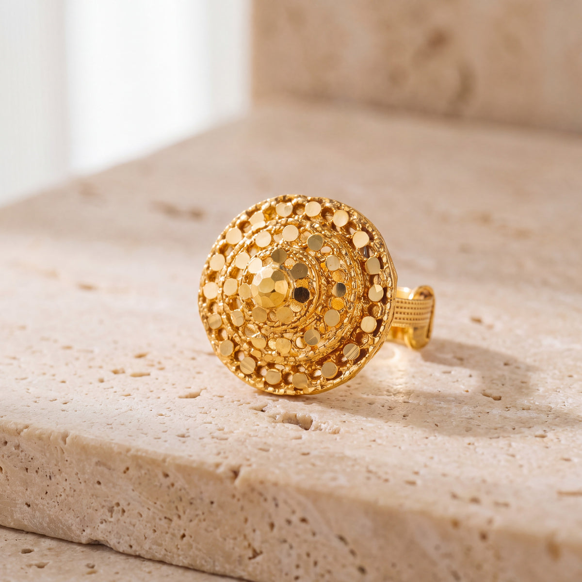 Traditional Ring (D99) on travertine