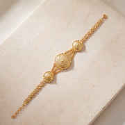 Traditional Stamp Bracelet (D10) on travertine