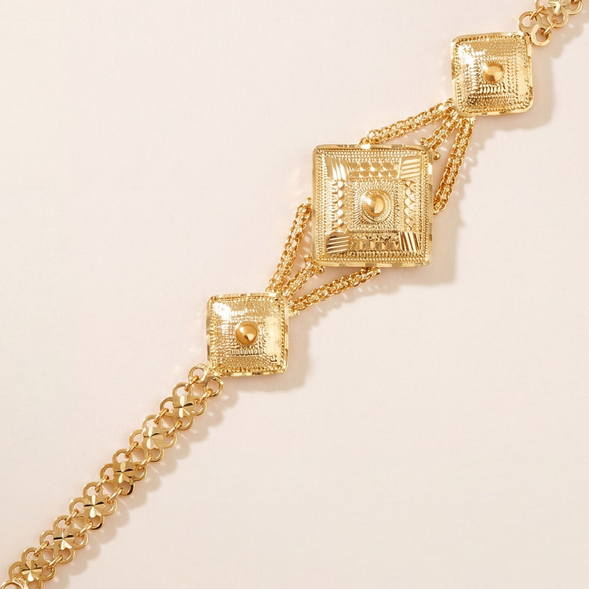 Traditional Stamp Bracelet (D12) design detail