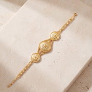 Traditional Stamp Bracelet (D5) on travertine