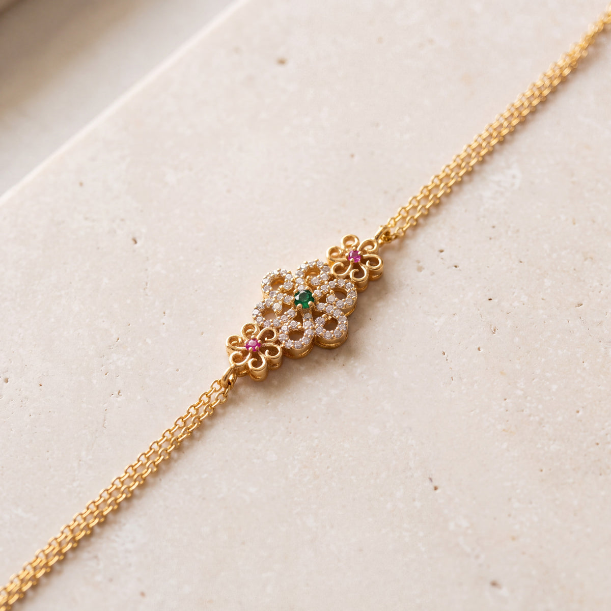 Zircon Bracelet (D13) on travertine