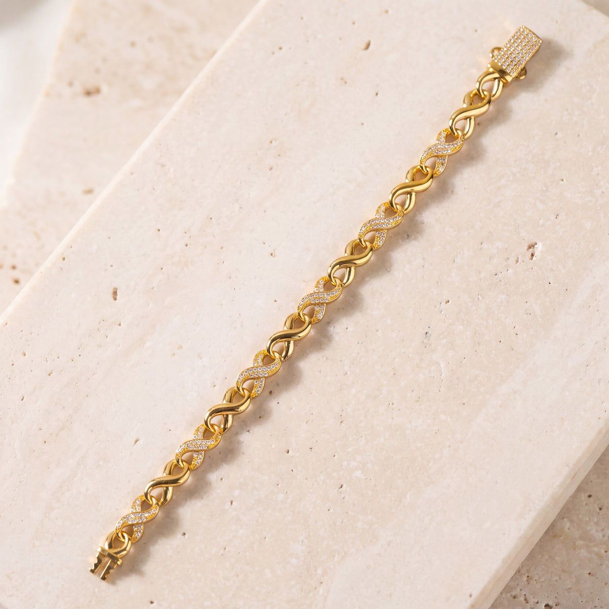 Zircon Bracelet (D17) on travertine
