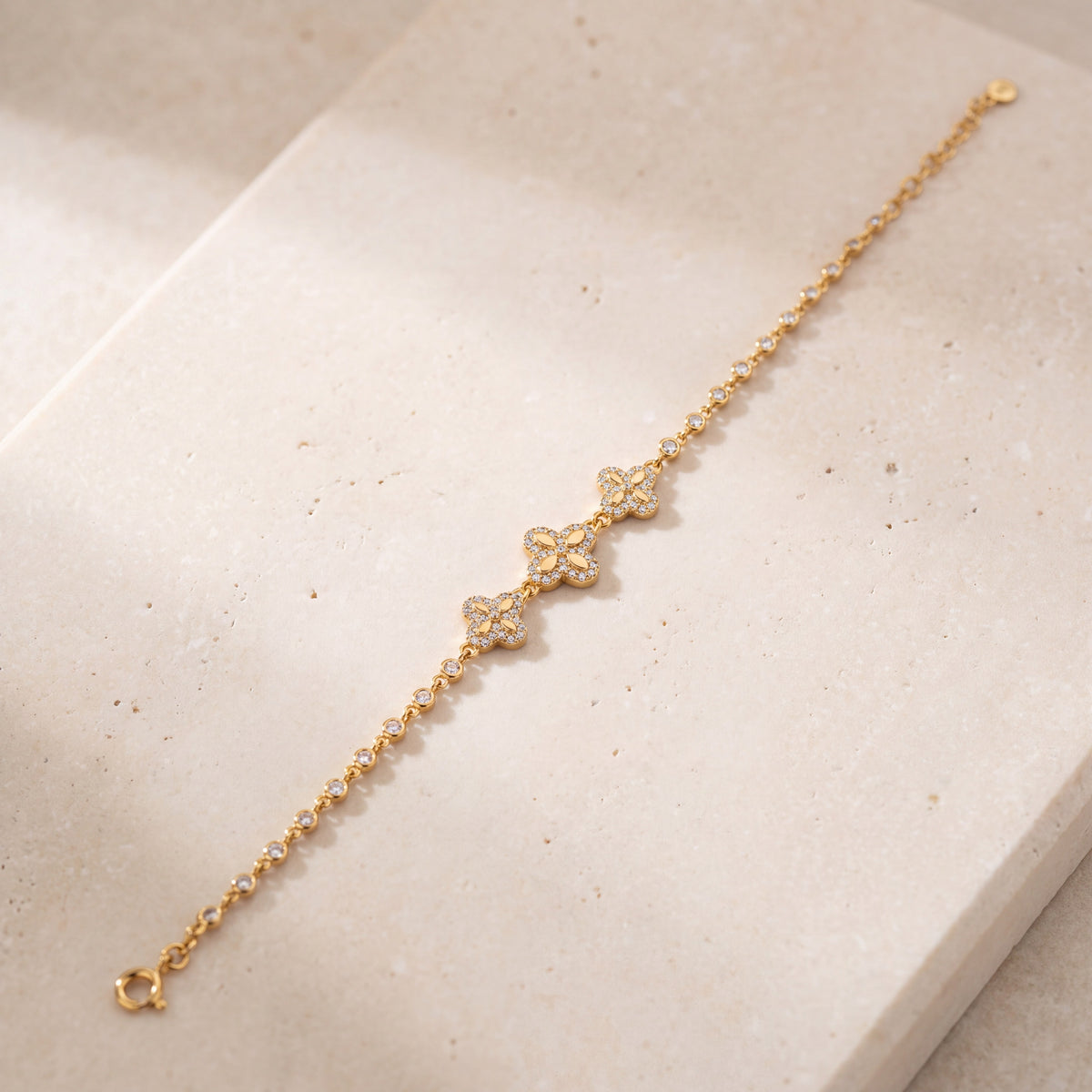 Zircon Bracelet (D2) on travertine