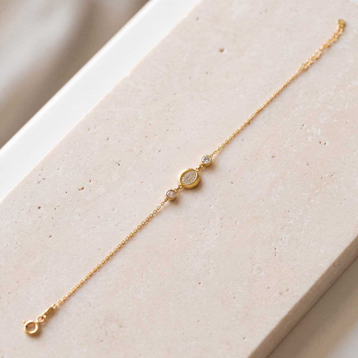 Zircon Bracelet (D3) on travertine