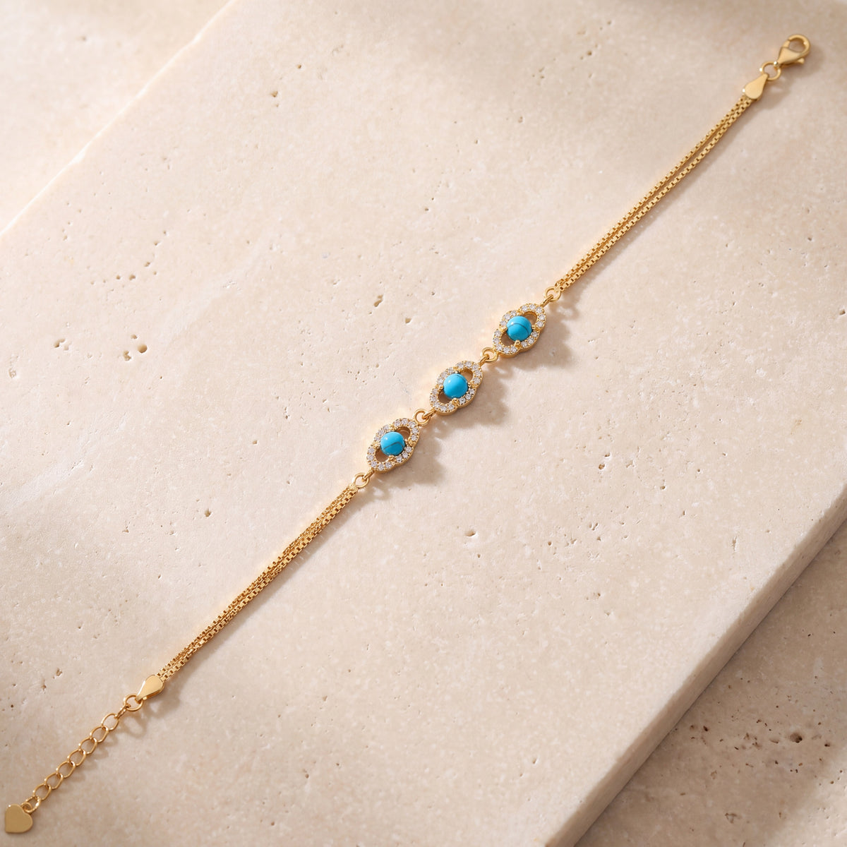 Zircon Bracelet (D33) on travertine