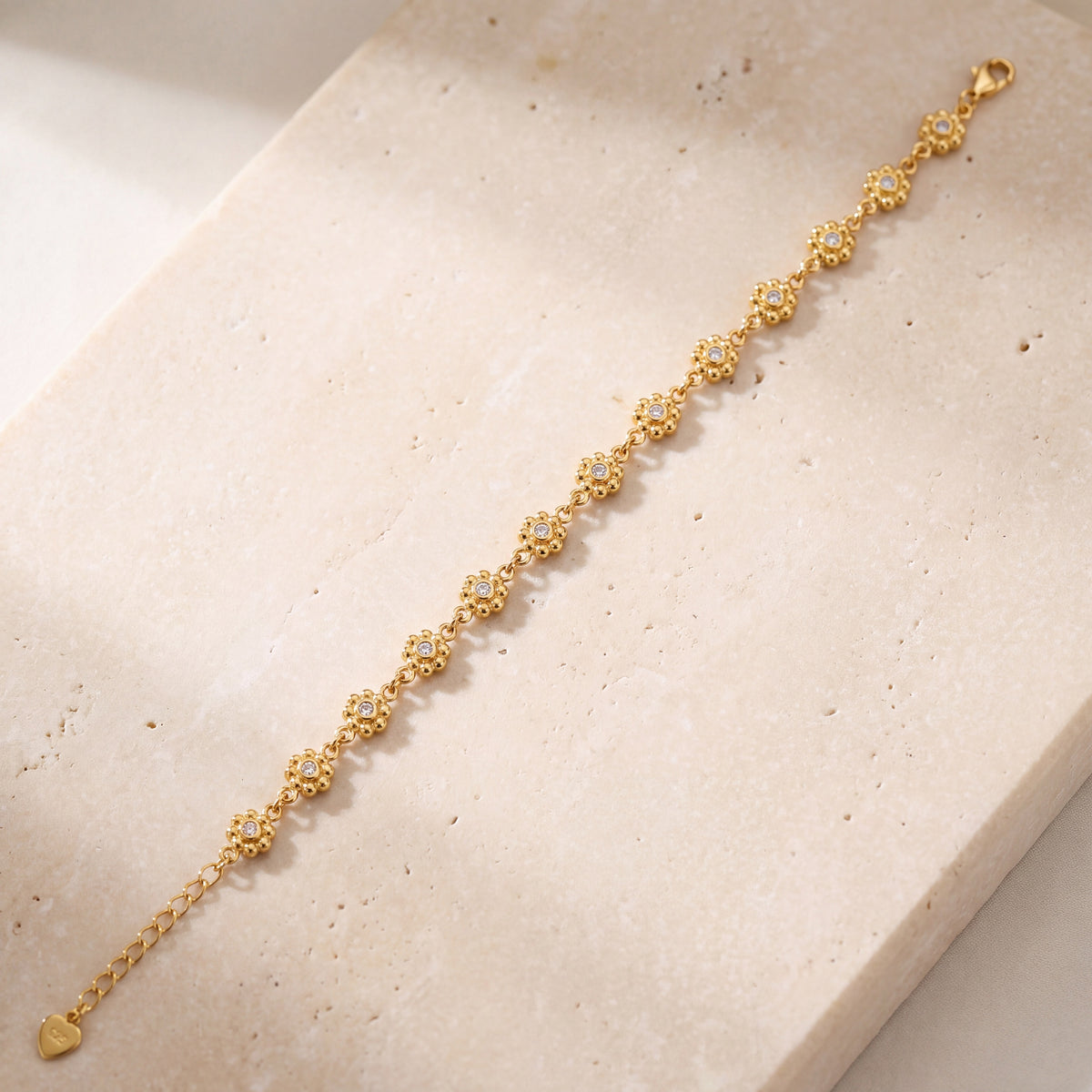 Zircon Bracelet (D38) on travertine