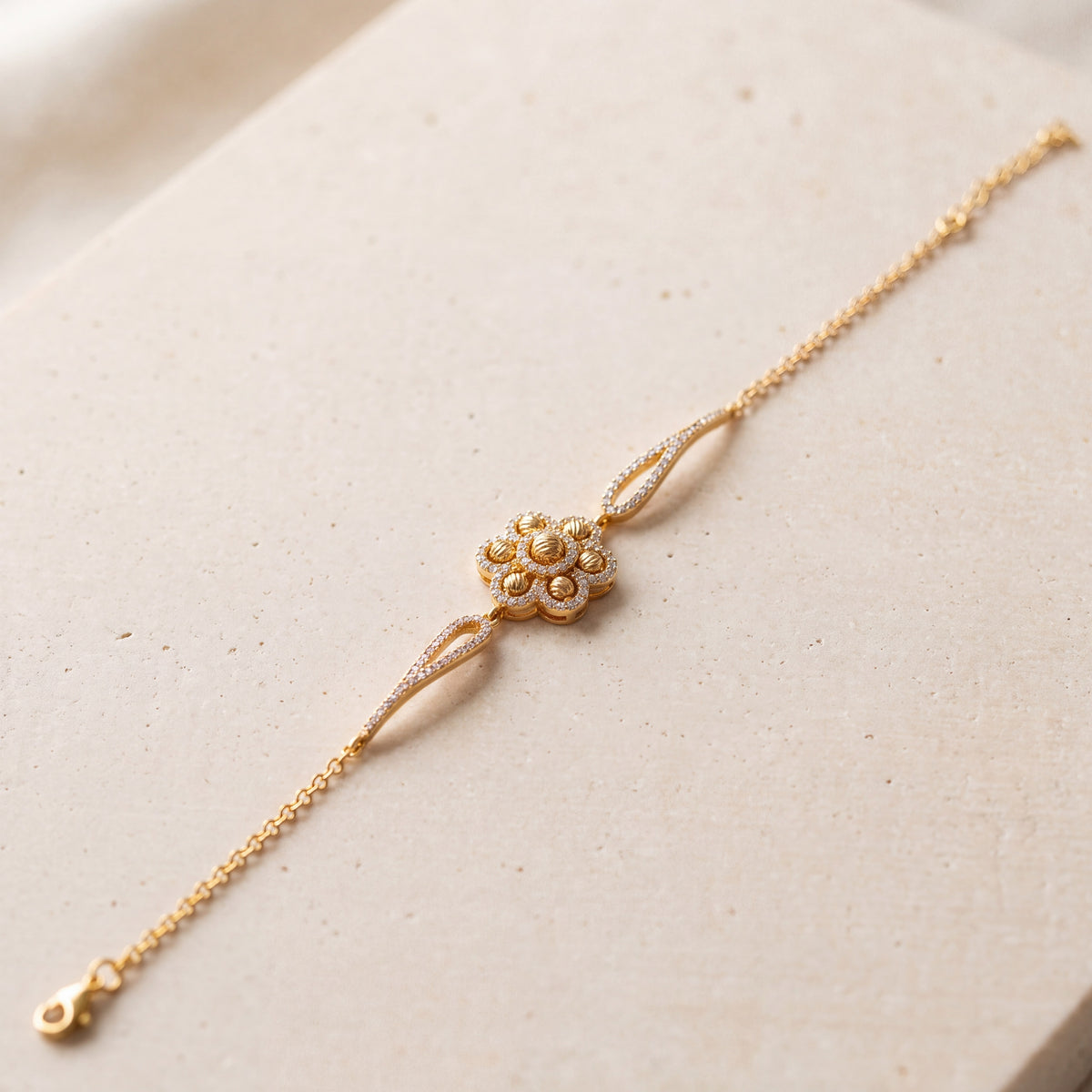 Zircon Bracelet (D4) on travertine