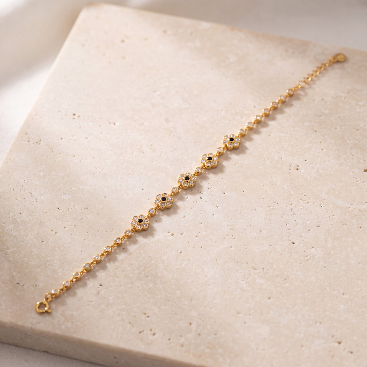 Zircon Bracelet (D8) on travertine