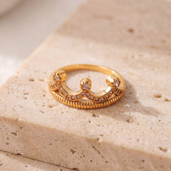 Zircon Ring (D18) on travertine